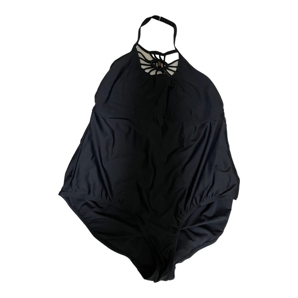 Playa Swim one piece black neck strap design back strap. 2X 18W 20W plus… - Picture 6 of 10